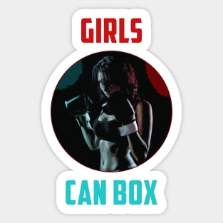 Girls can box Sticker